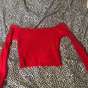 red crop top